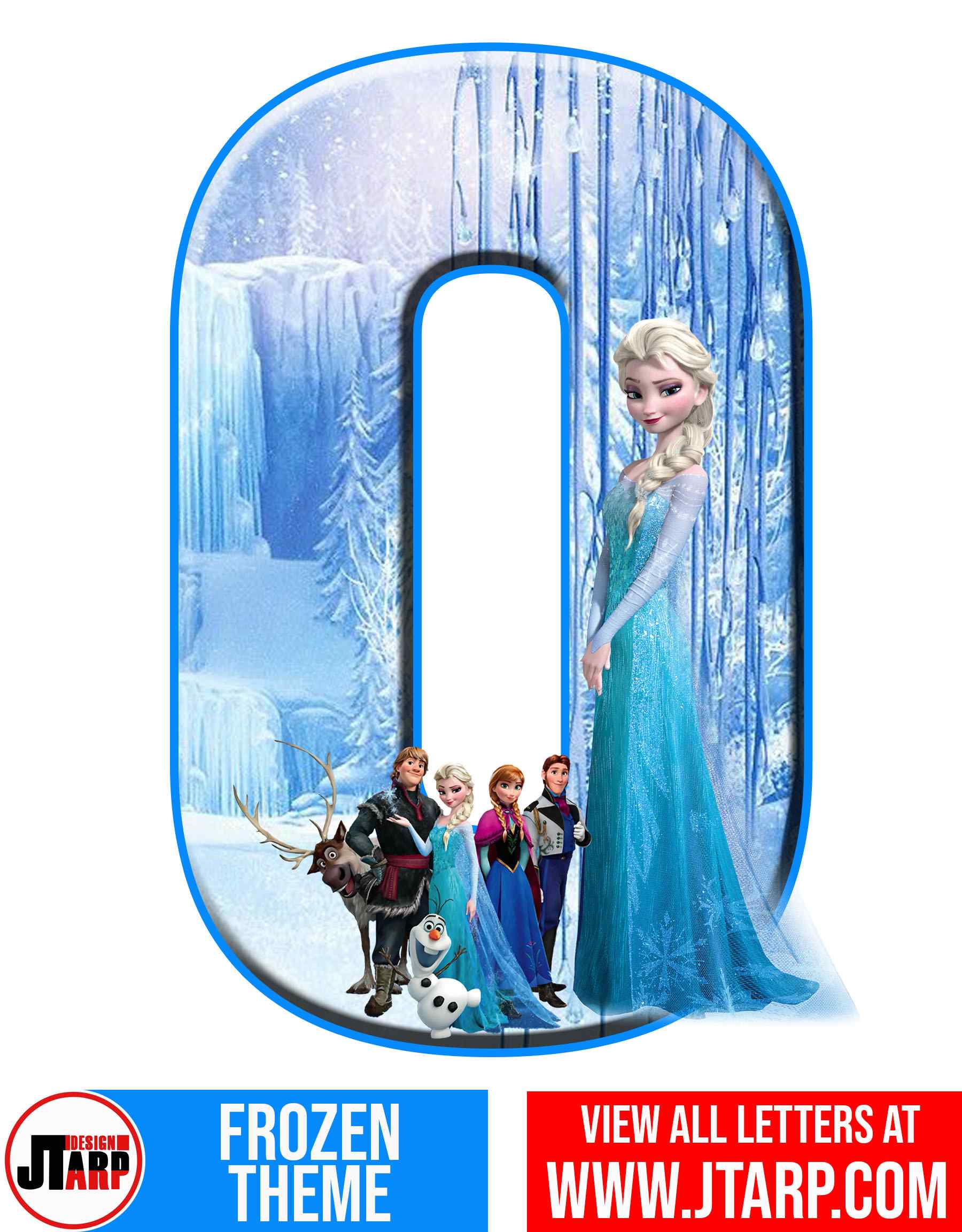 Number 0 Frozen Alphabet Letters Printable Free