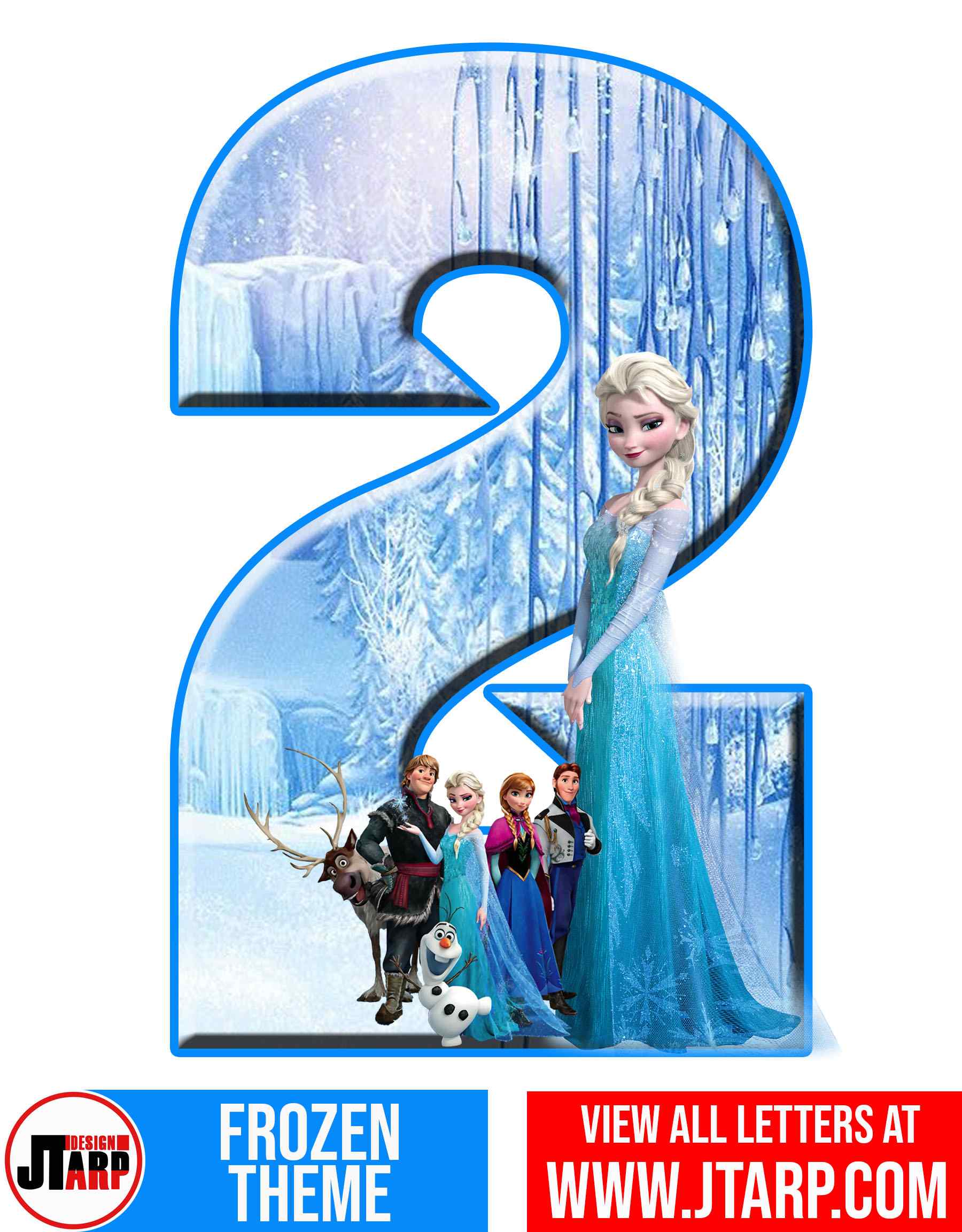 Number 2 Frozen Alphabet Letters Printable Free