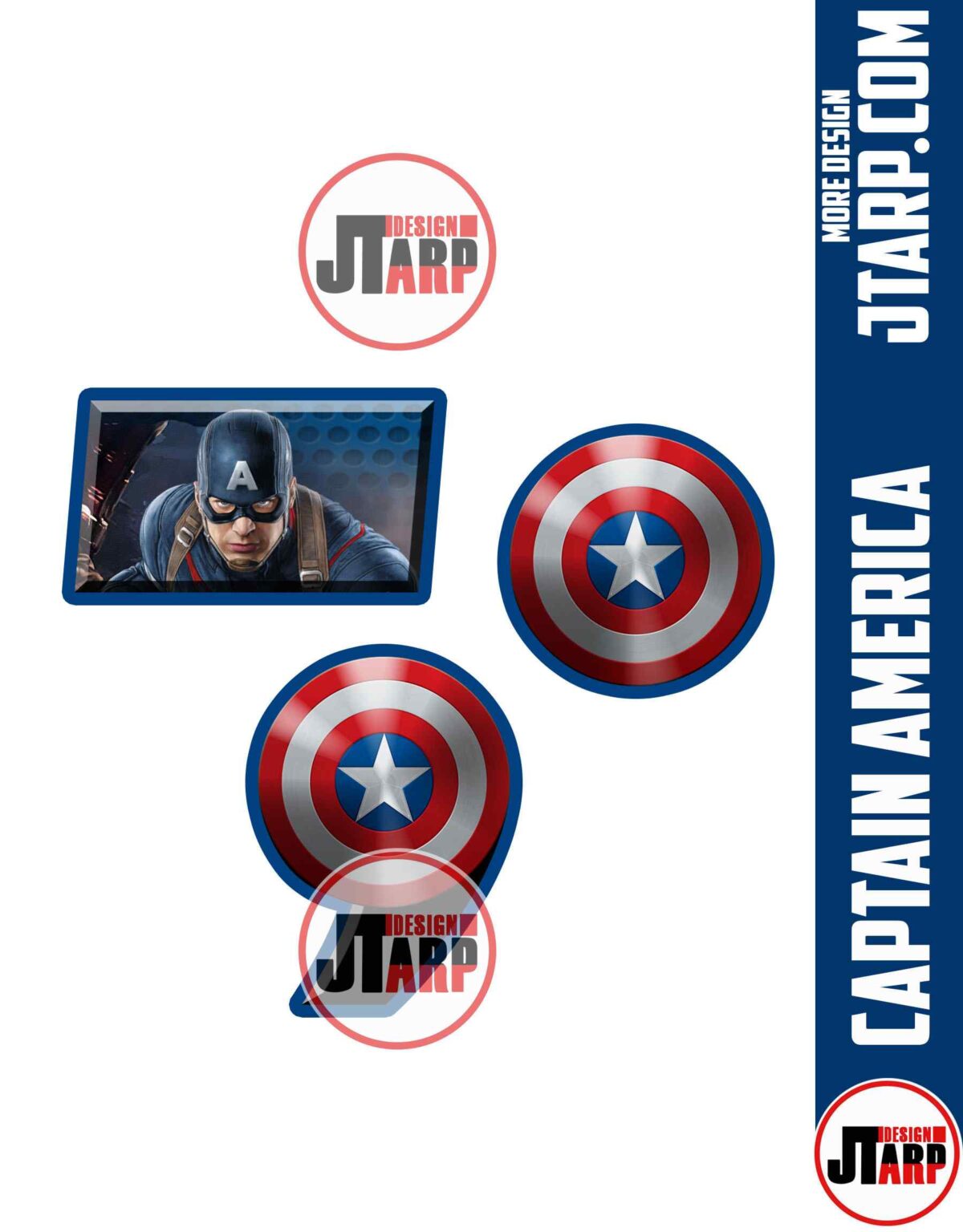 Free Captain America Printable Numbers 0 to 9