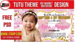 How to make Tutu Theme Pink and Gold Ref Magnet and for Invitation Design