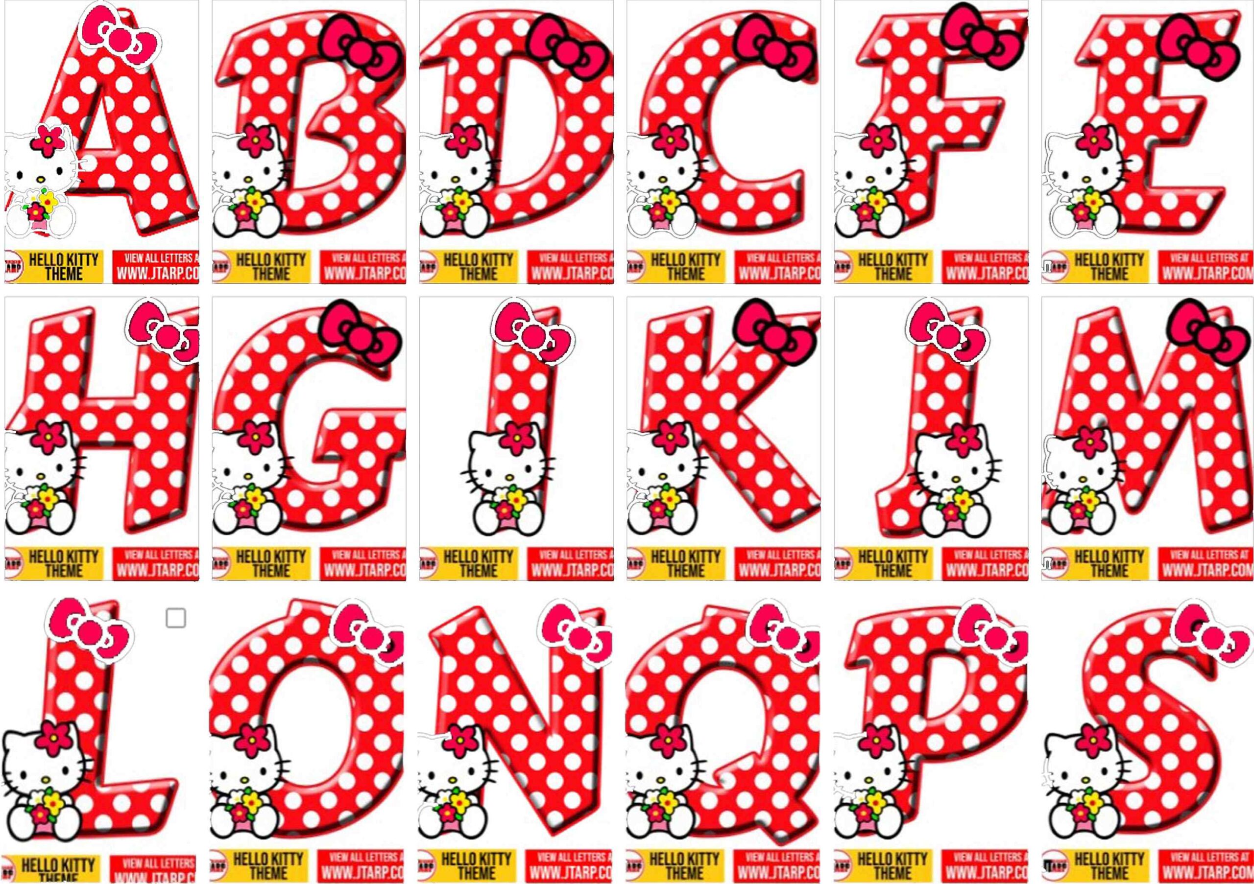 hello kitty numbers 1 and letters 10 free download