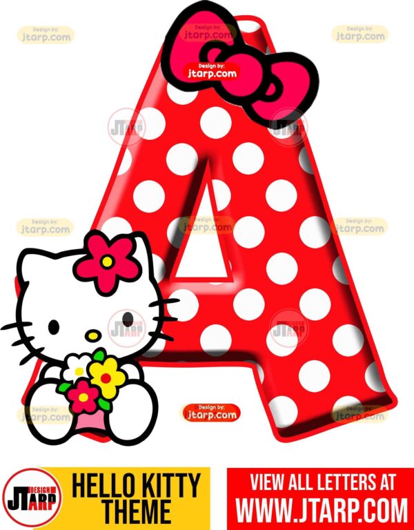FREE PRINTABLE HELLO KITTY ALPHABET LETTERS AZ