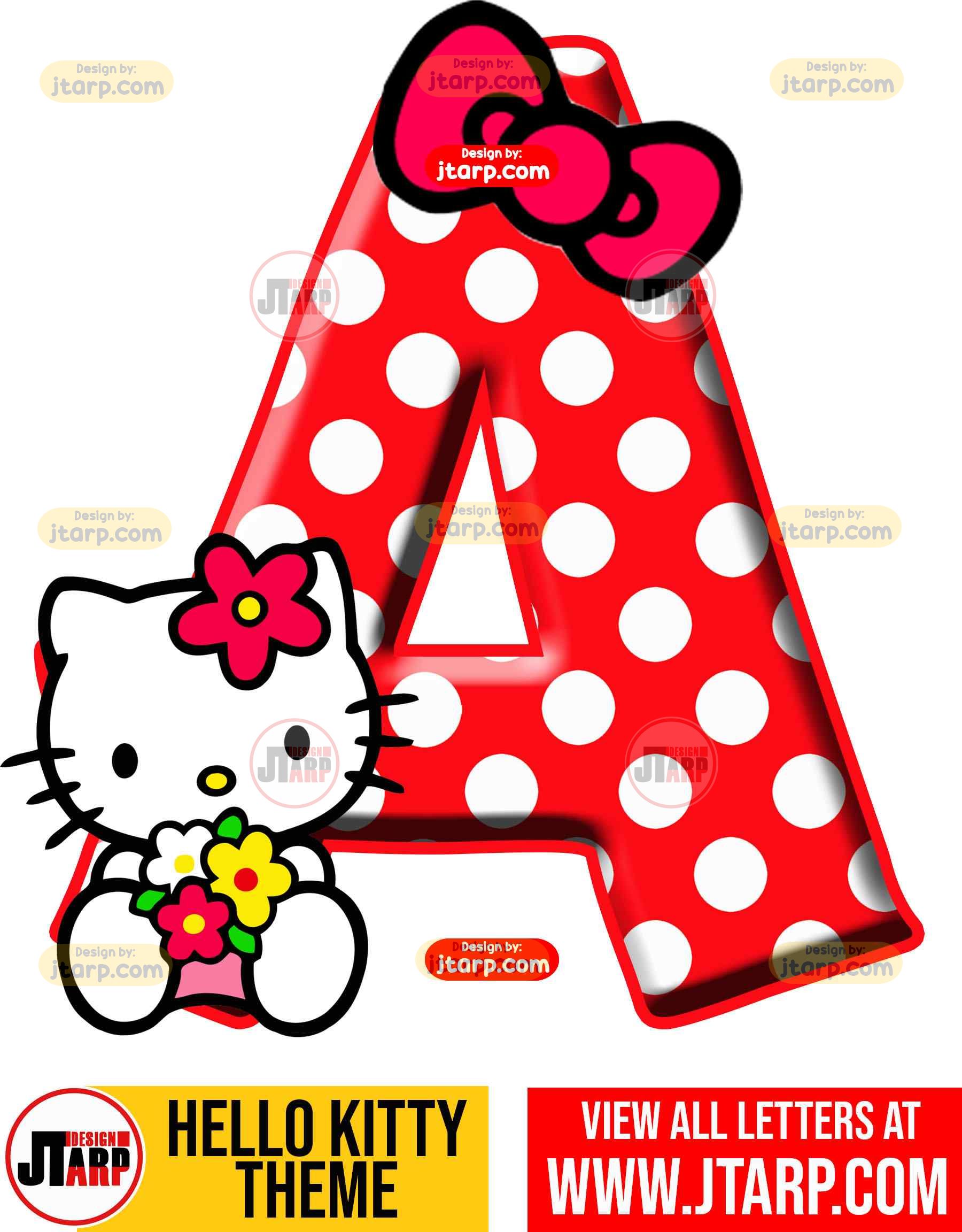 Letter A hello kitty printable letters design