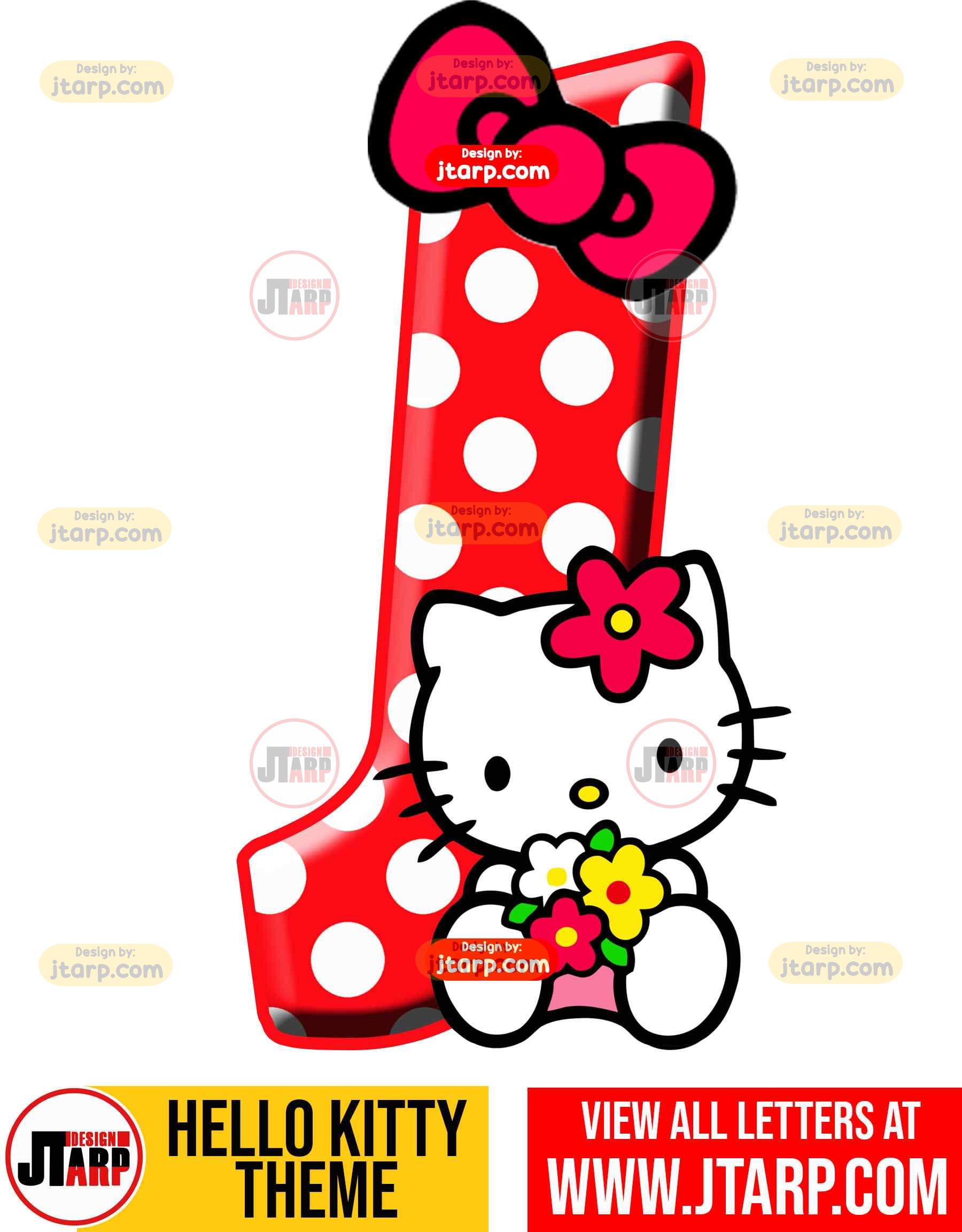 Letter J hello kitty printable letters design