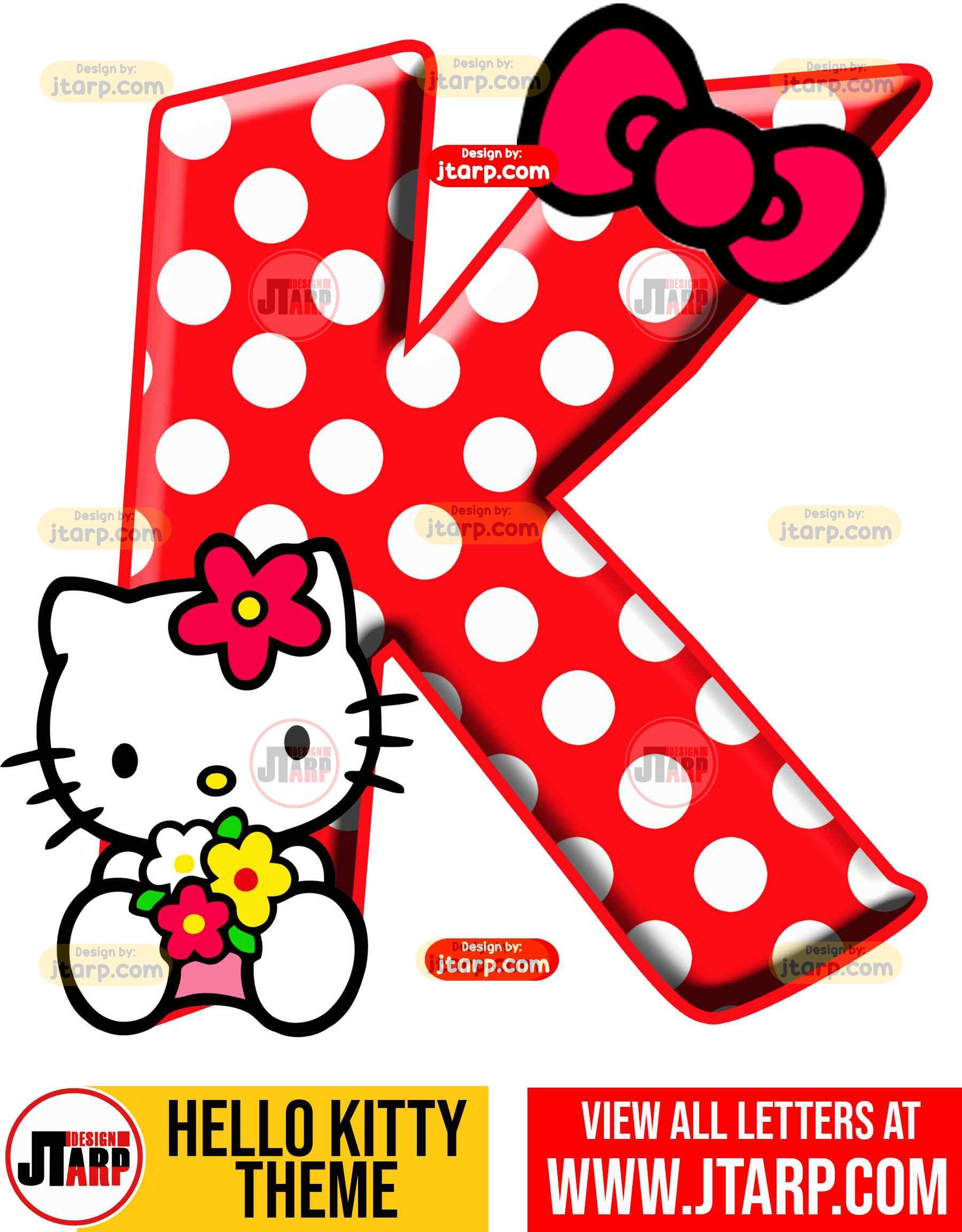 Letter K hello kitty printable letters design