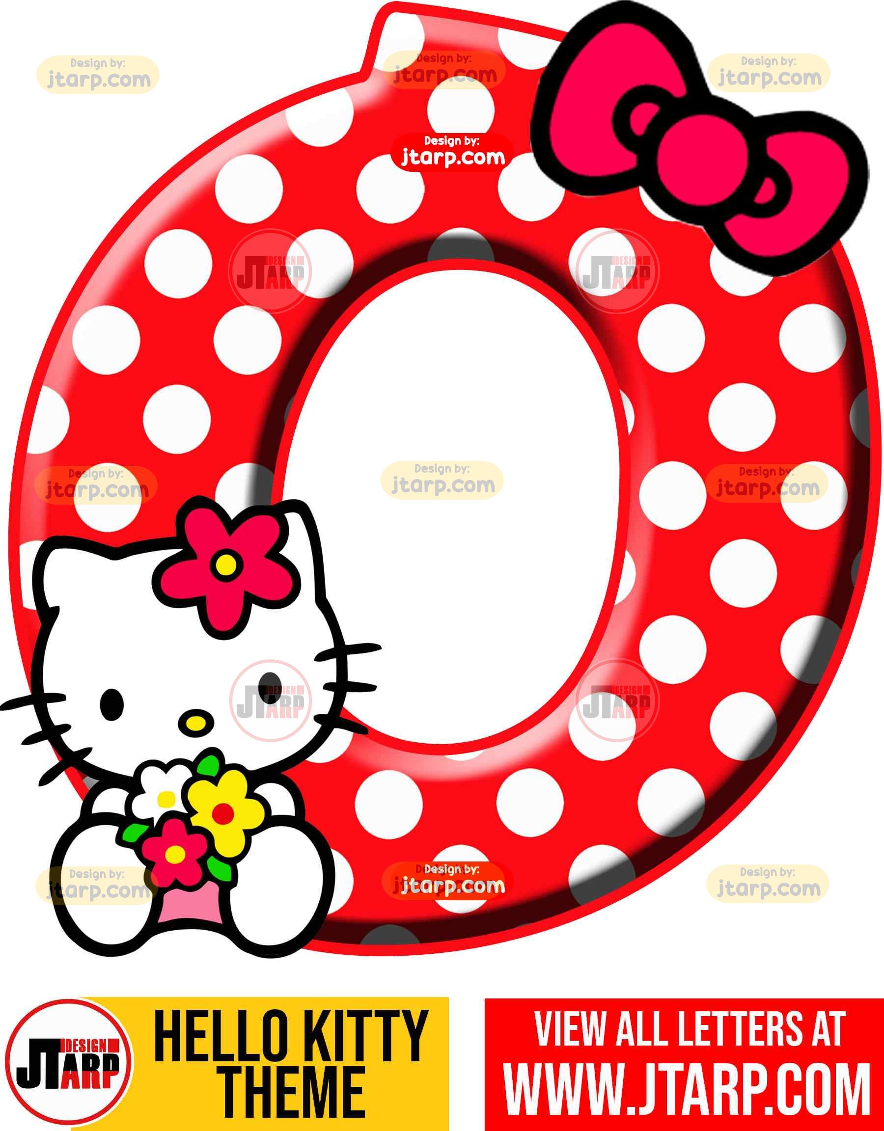 Letter O hello kitty printable letters design