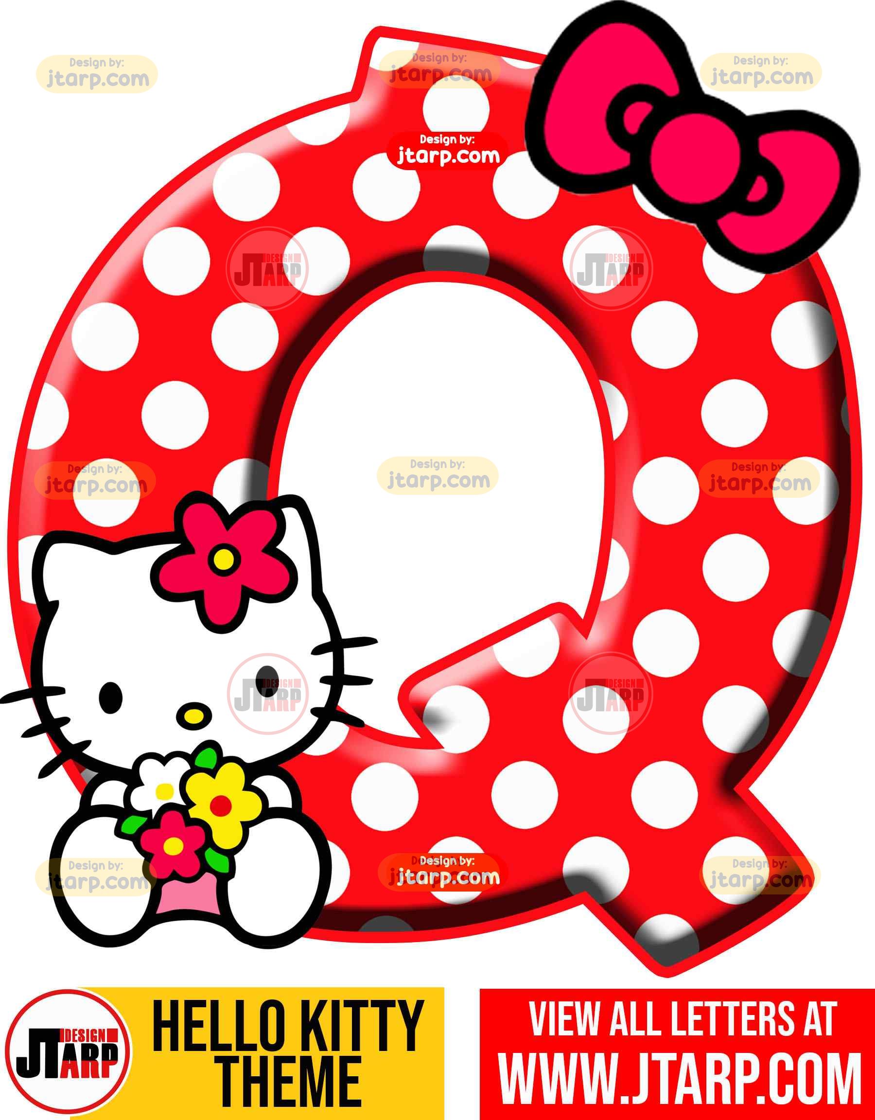 Letter Q hello kitty printable letters design