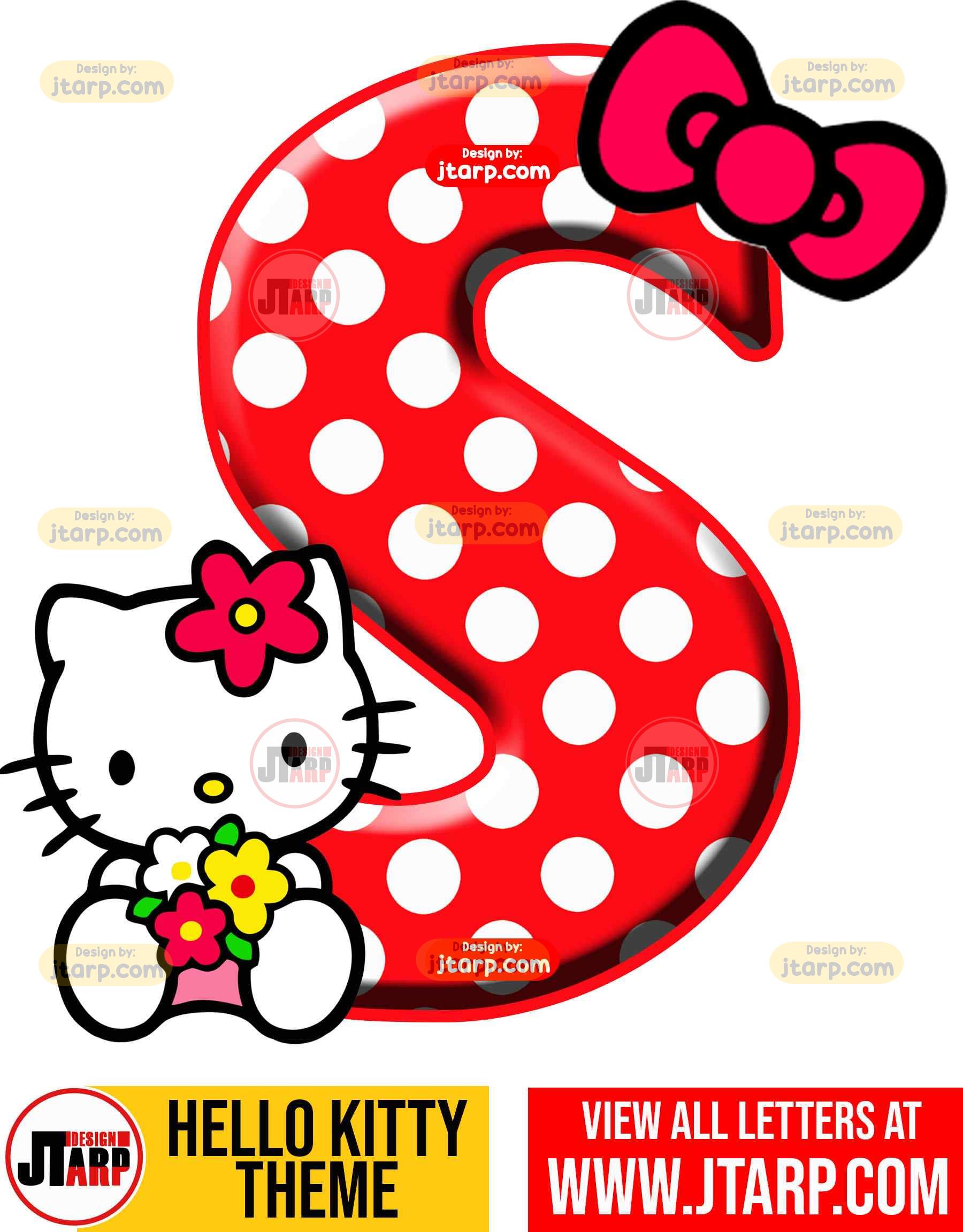 Letter S hello kitty printable letters design