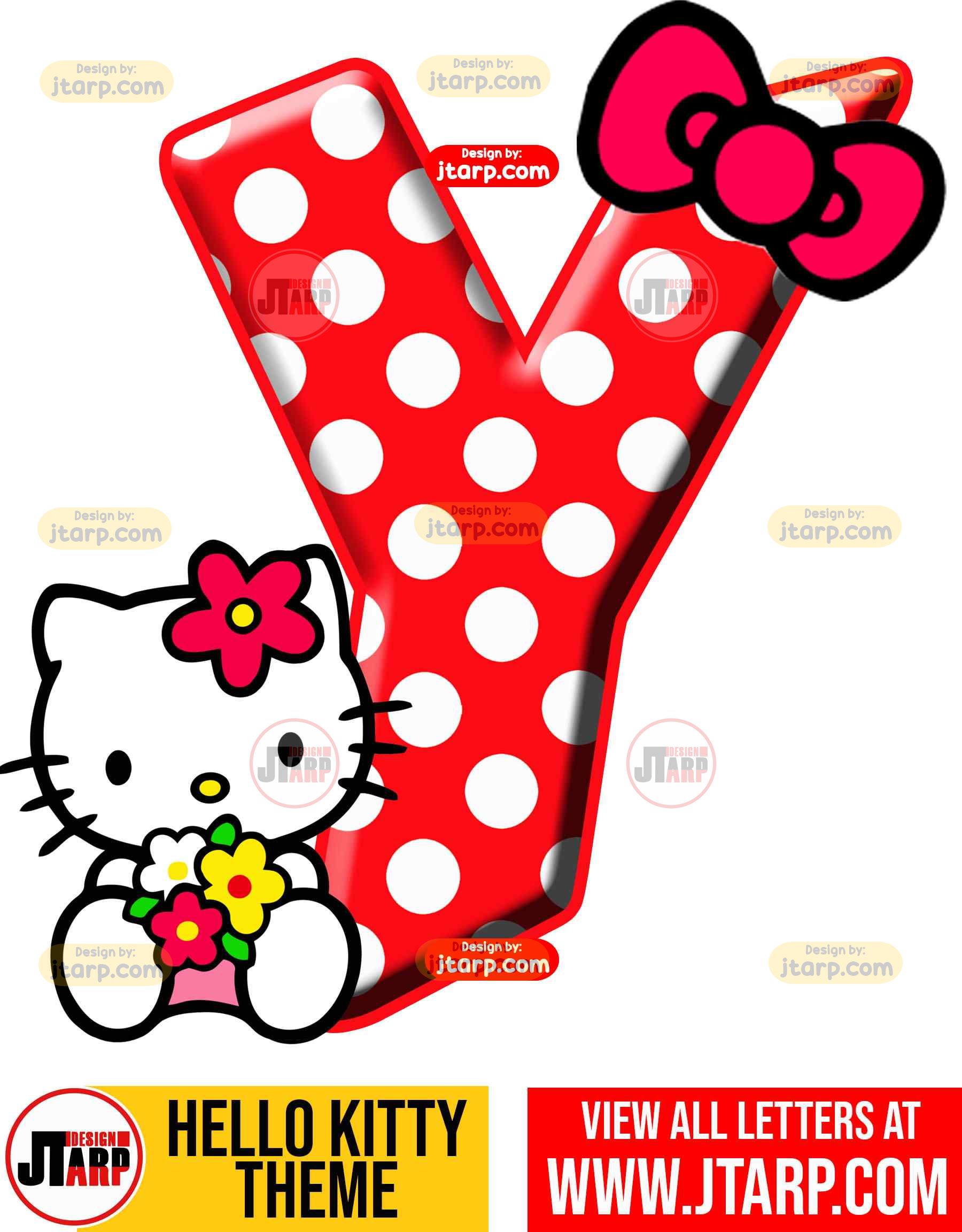 Letter Y hello kitty printable letters design