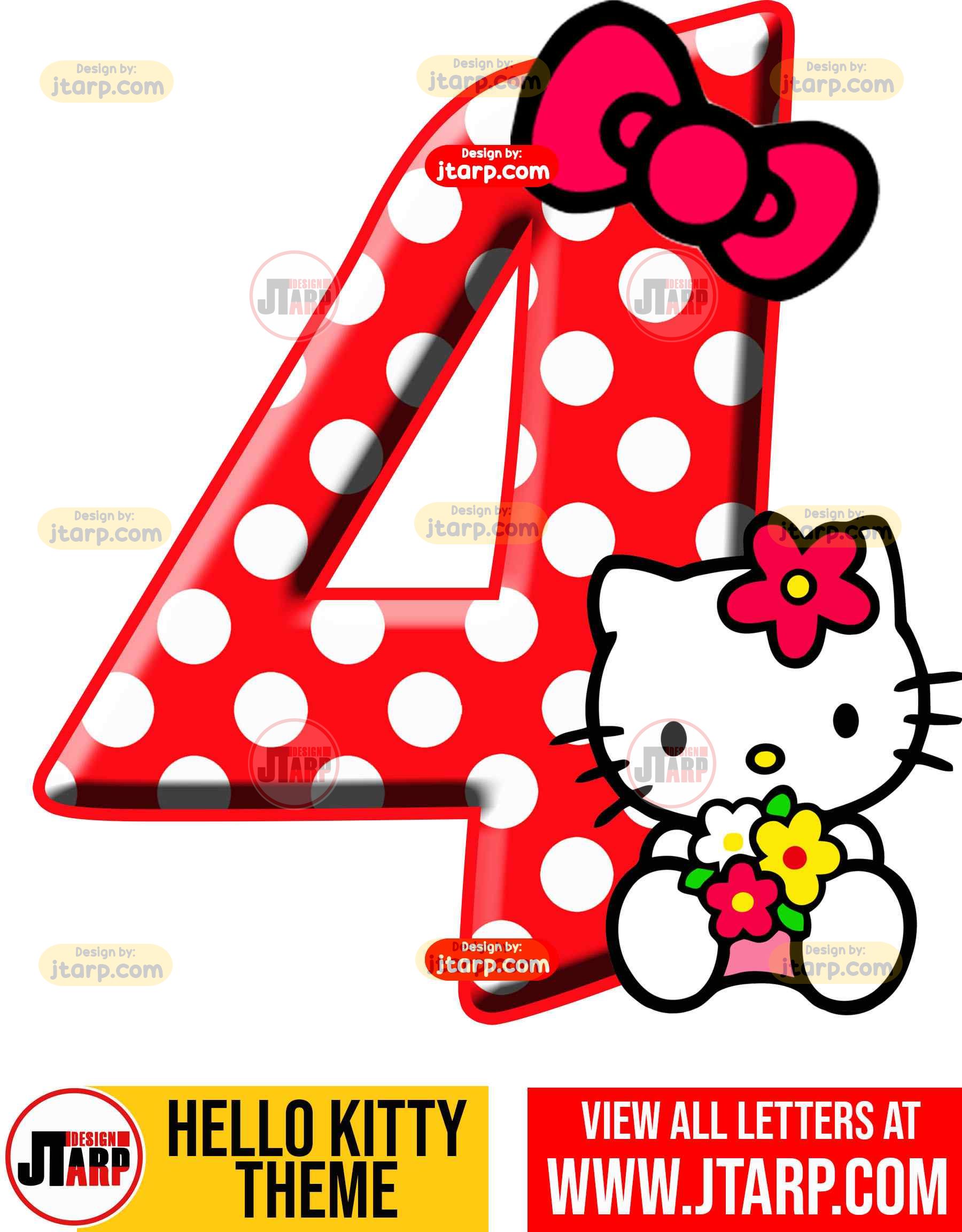 Number 4 hello kitty numbers 1 10 free download