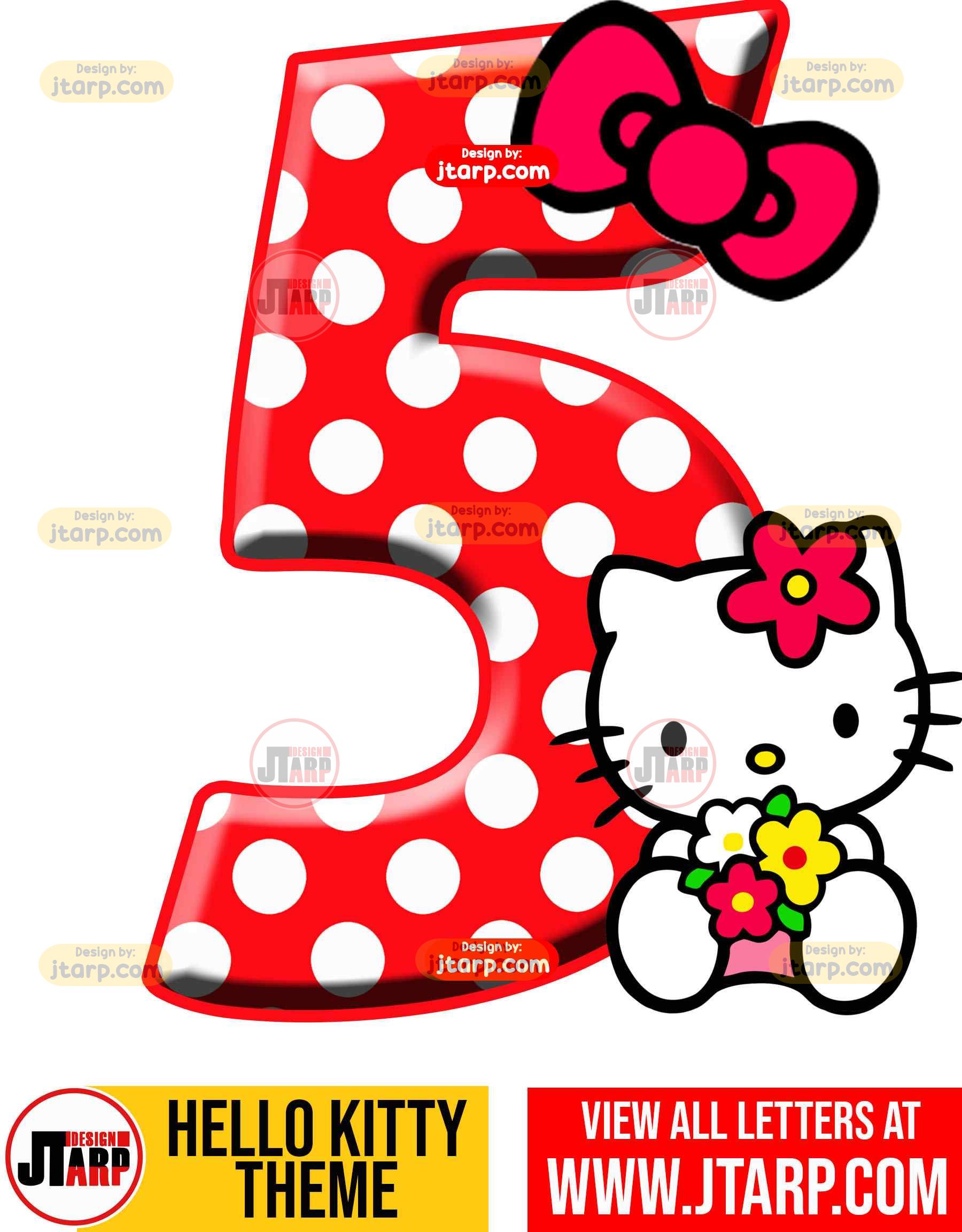 Number 5 hello kitty numbers 1 10 free download