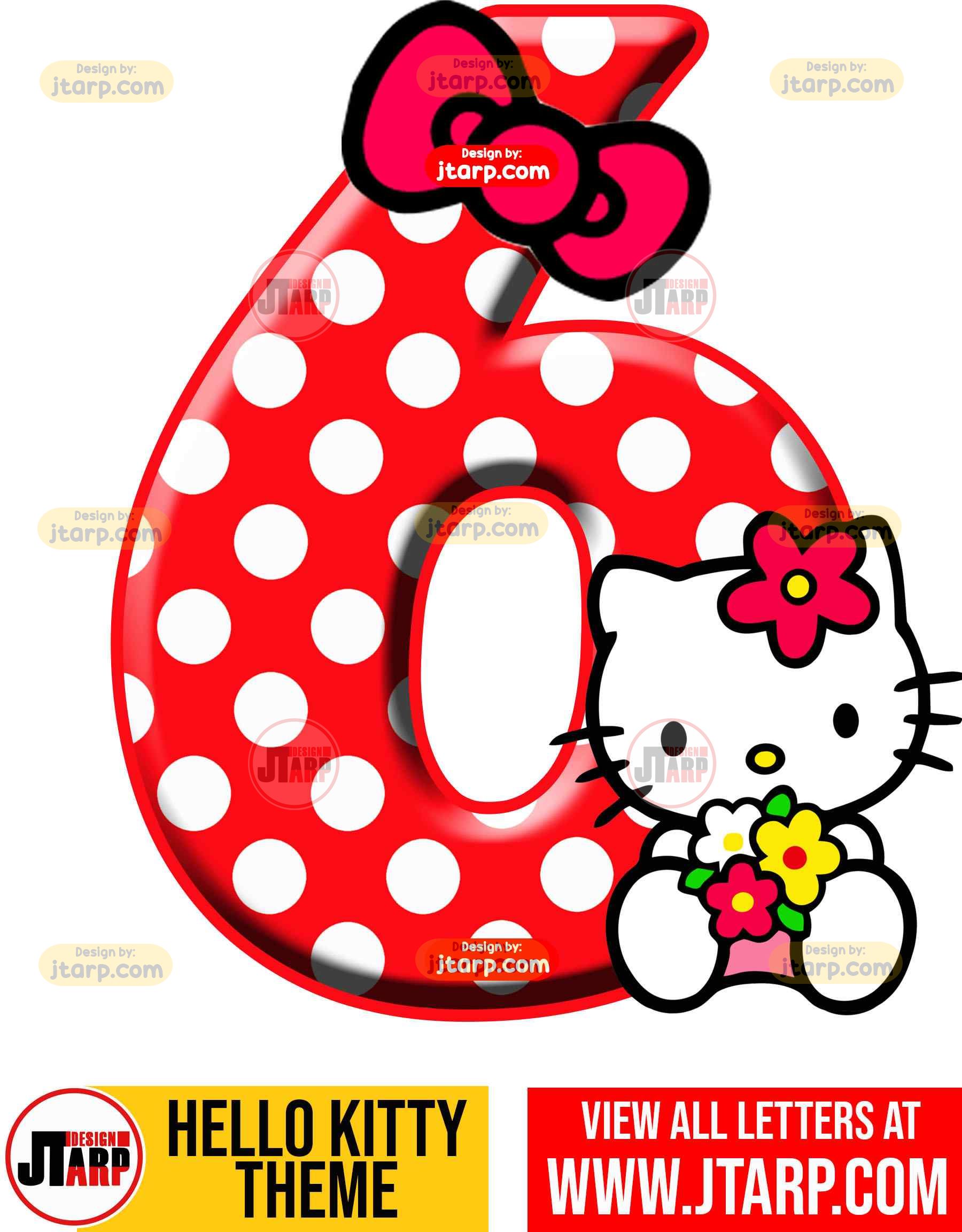 Number 6 hello kitty numbers 1 10 free download