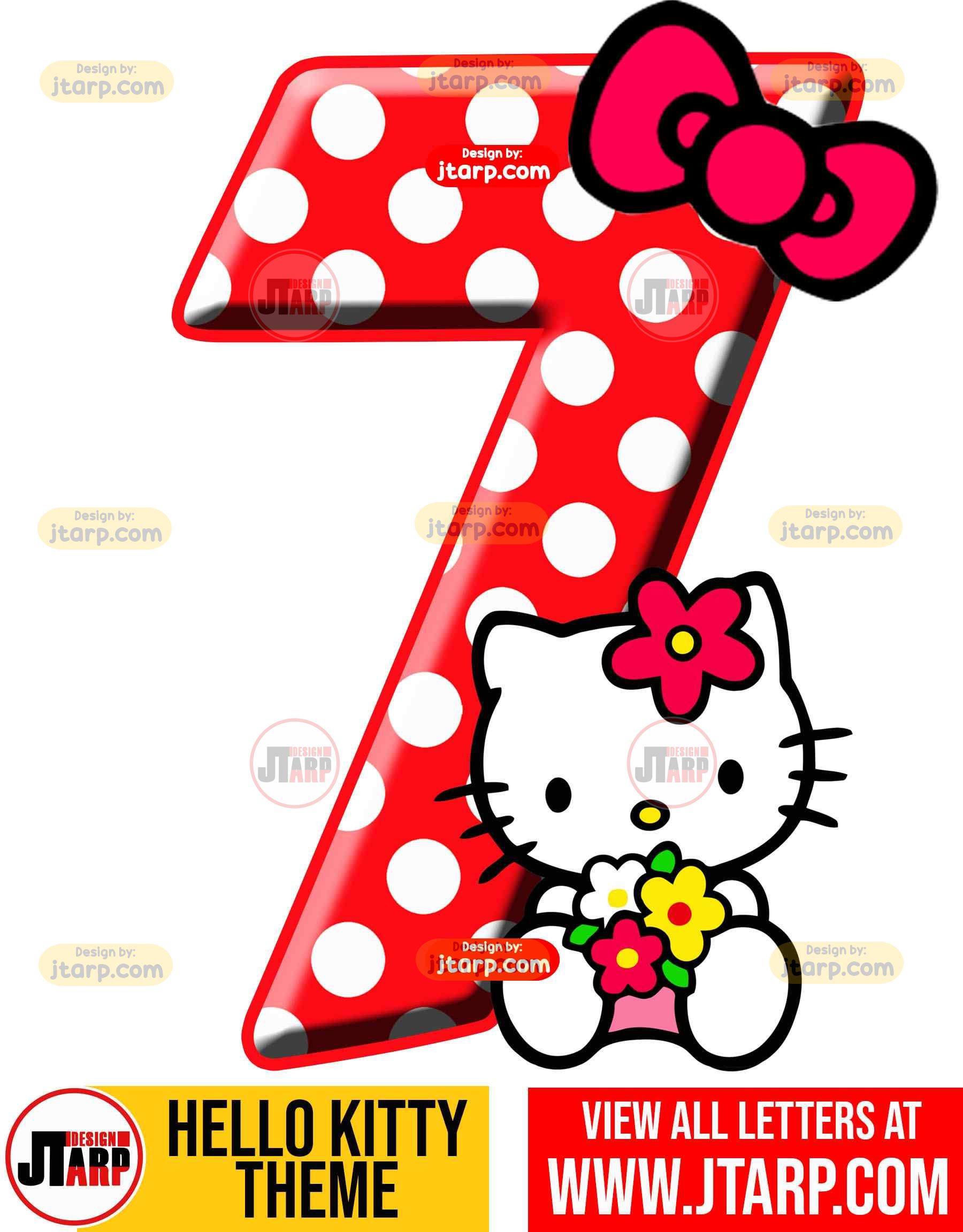 Number 7 hello kitty numbers 1 10 free download