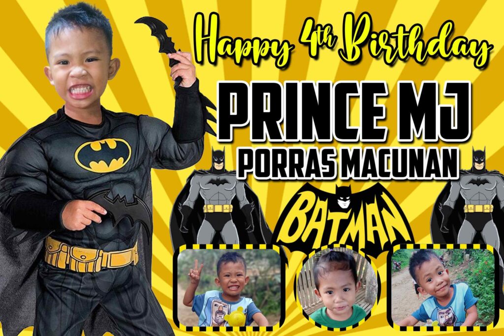 Batman Tarpaulin Layout Psd File: Simple, Editable and Downloadable -  Birthday