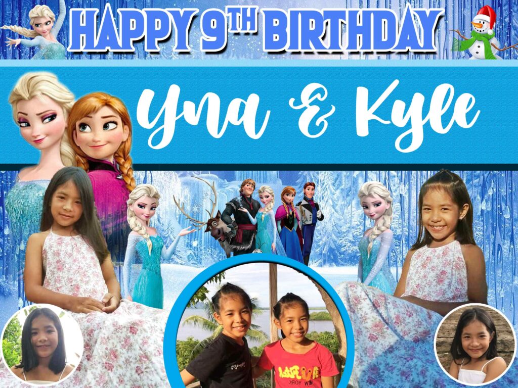 frozen birthday tarpaulin design layout