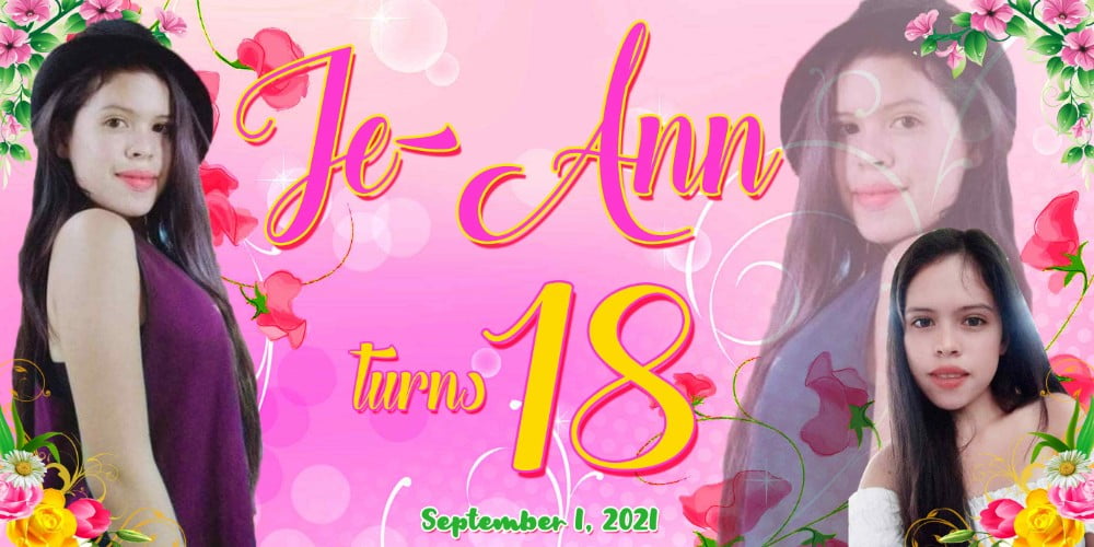 Floral Inspire 18th Birthday Tarp