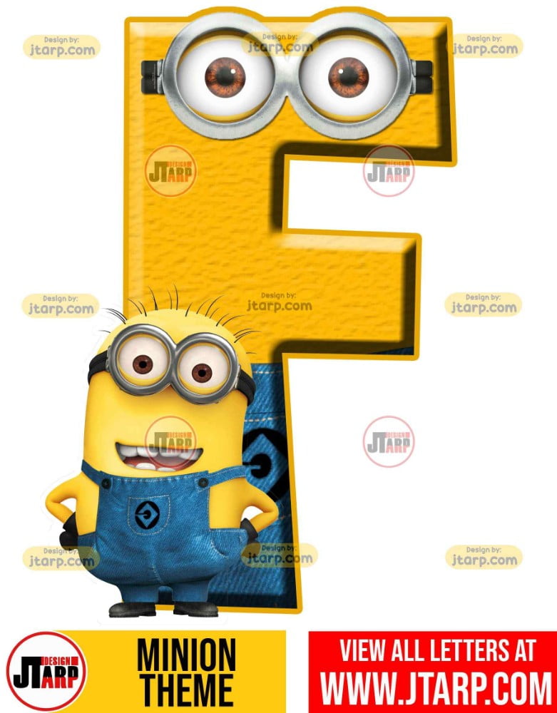 Minion Alphabet Letter f