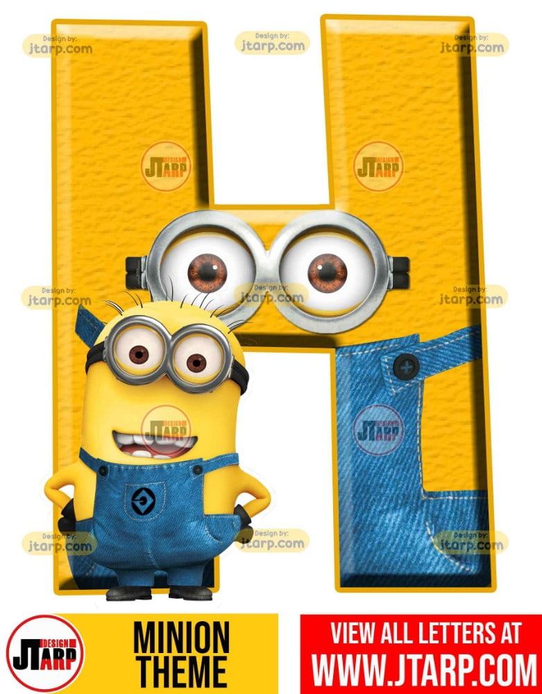 Minion Alphabet Letter h