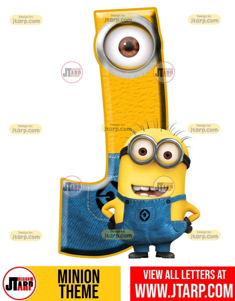 minion printable letter j