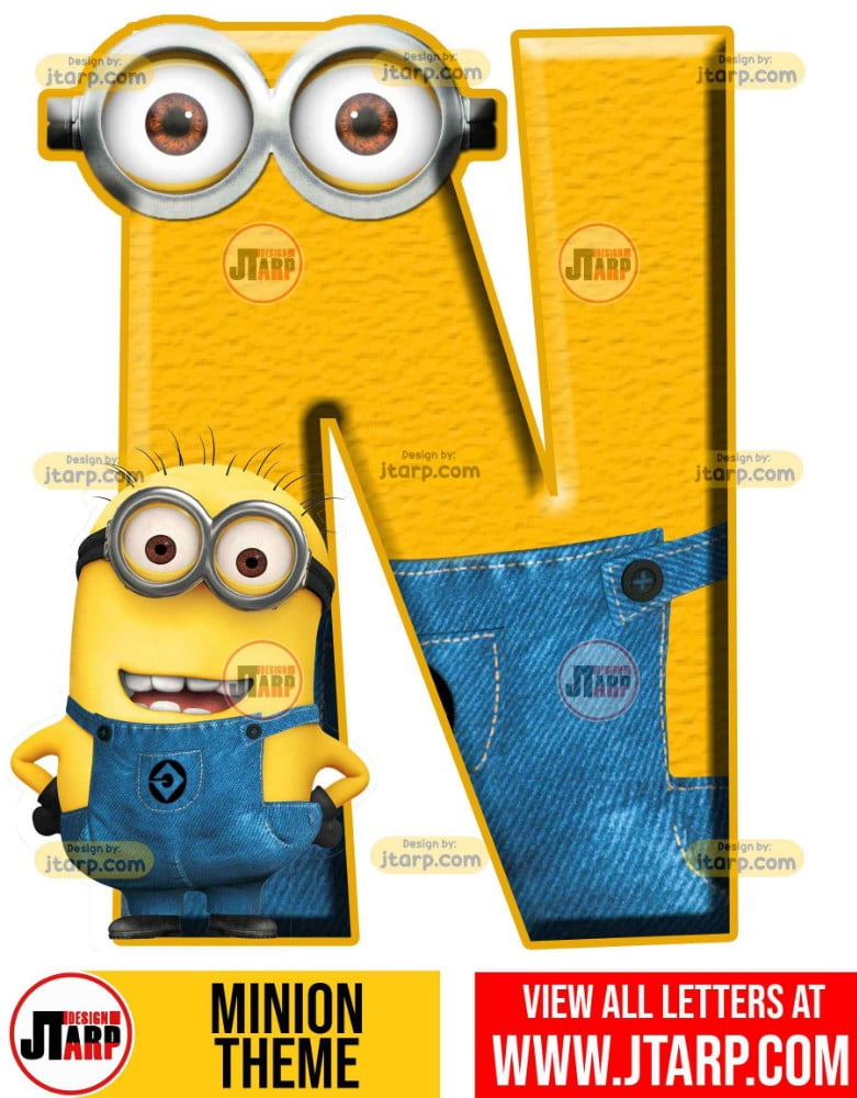 minion printable letter n