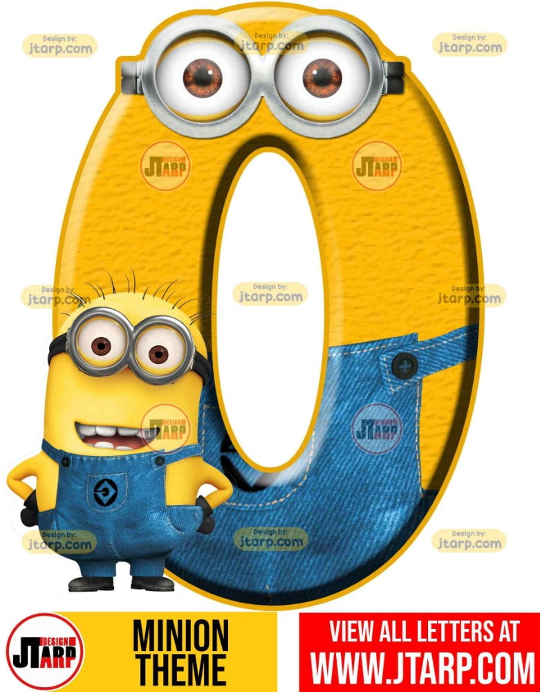 minion printable letter o