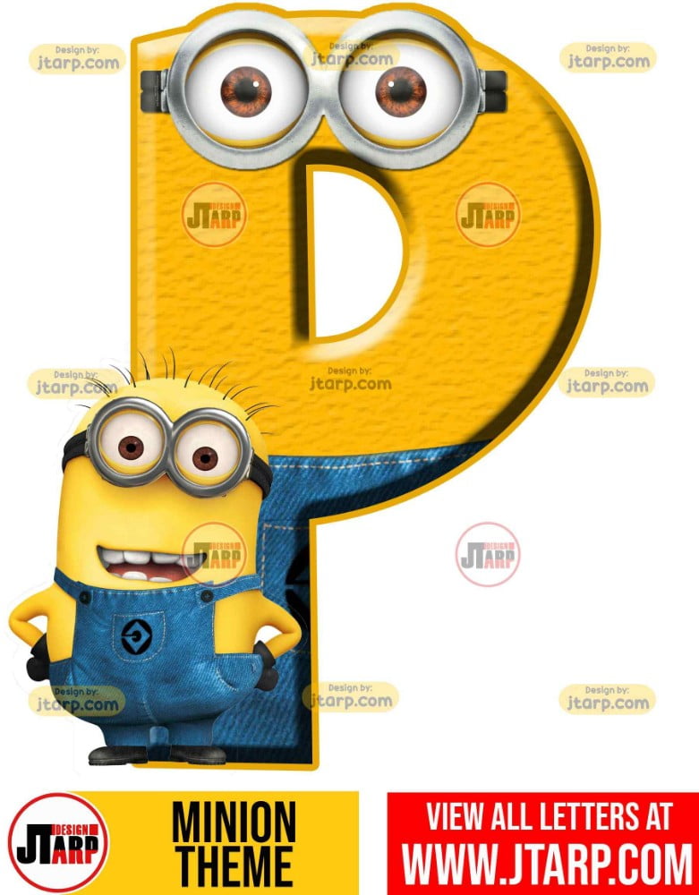 minion printable letter p