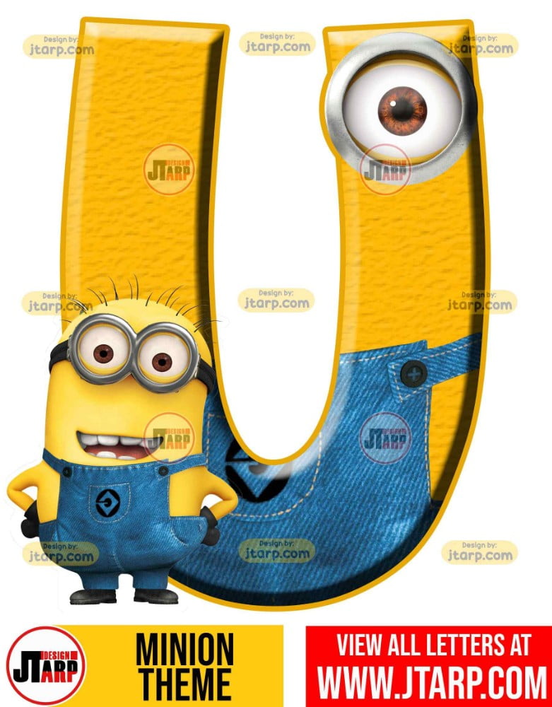 minion printable letter u