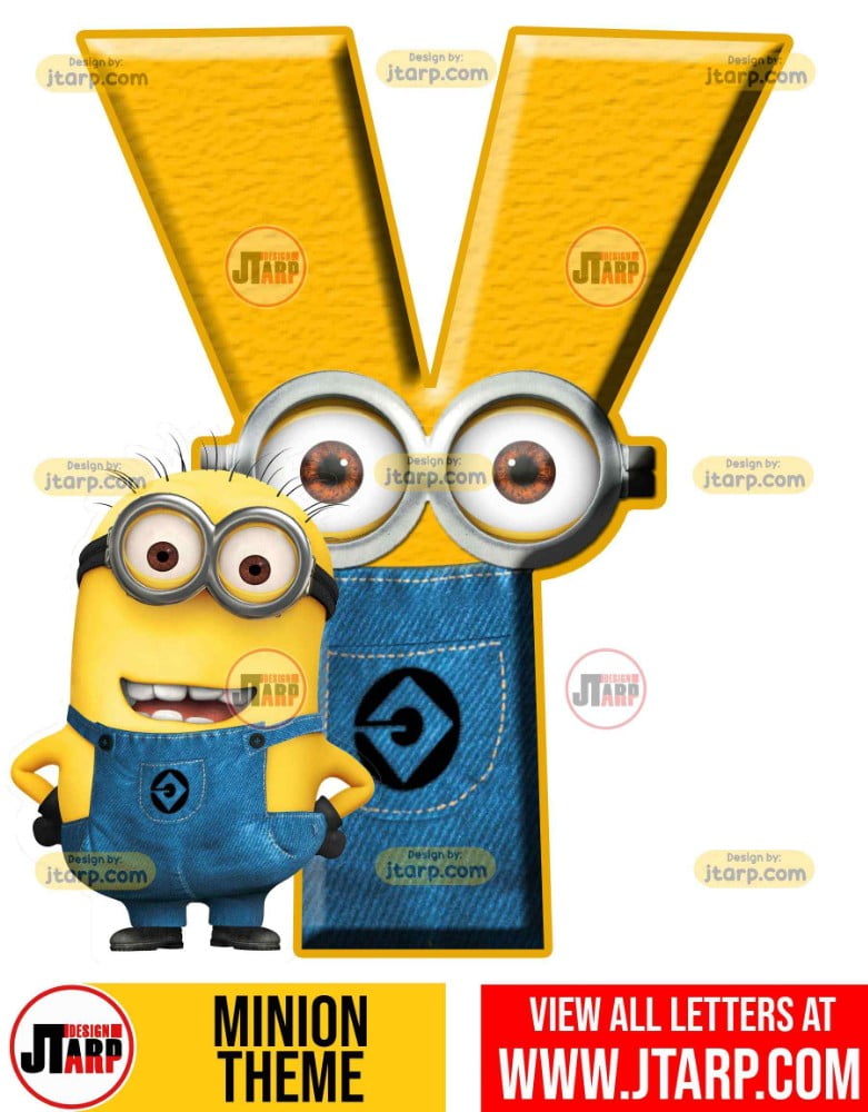 minion printable letter y