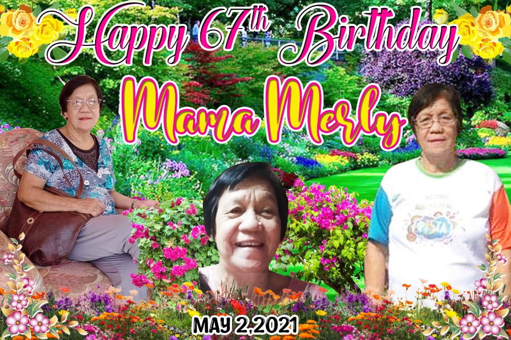 Flower Garden Tarp for 67th Birthday