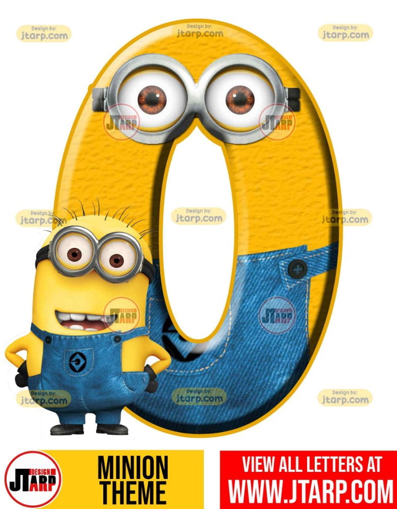 minion printable number 0