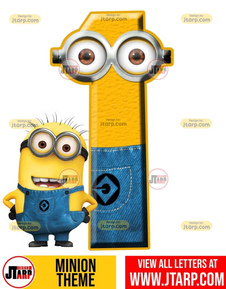 minion printable number 1