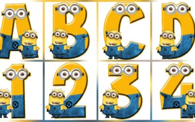 minion Alphabet Letters and Numbers Free Printables