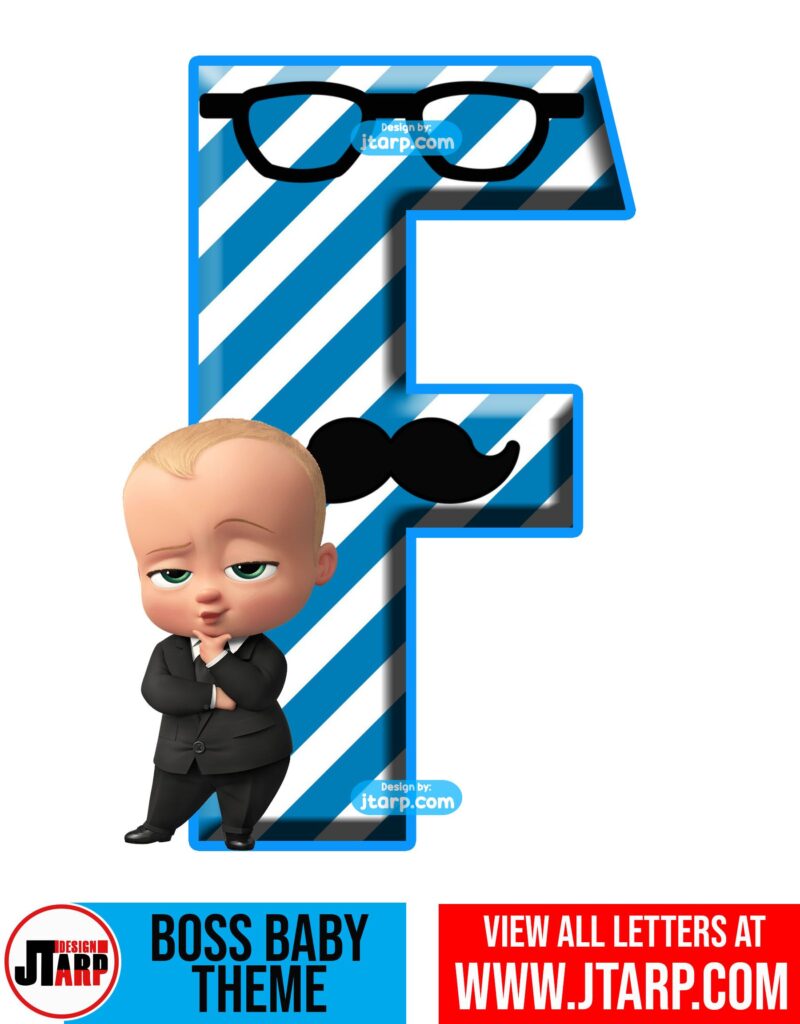boss baby letter f free printable