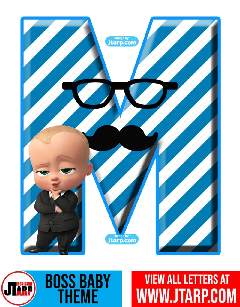 boss baby letter m free printable
