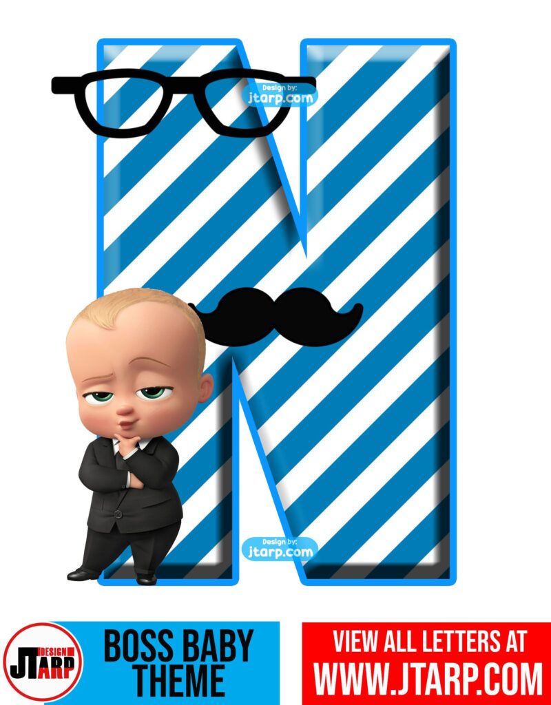 boss baby letter n free printable