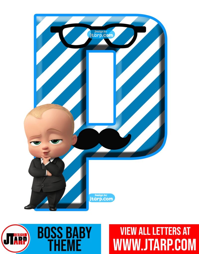 boss baby letter p free printable