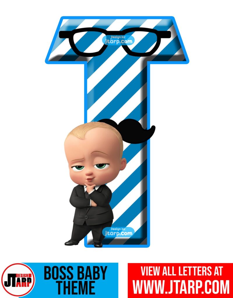 boss baby letter t free printable