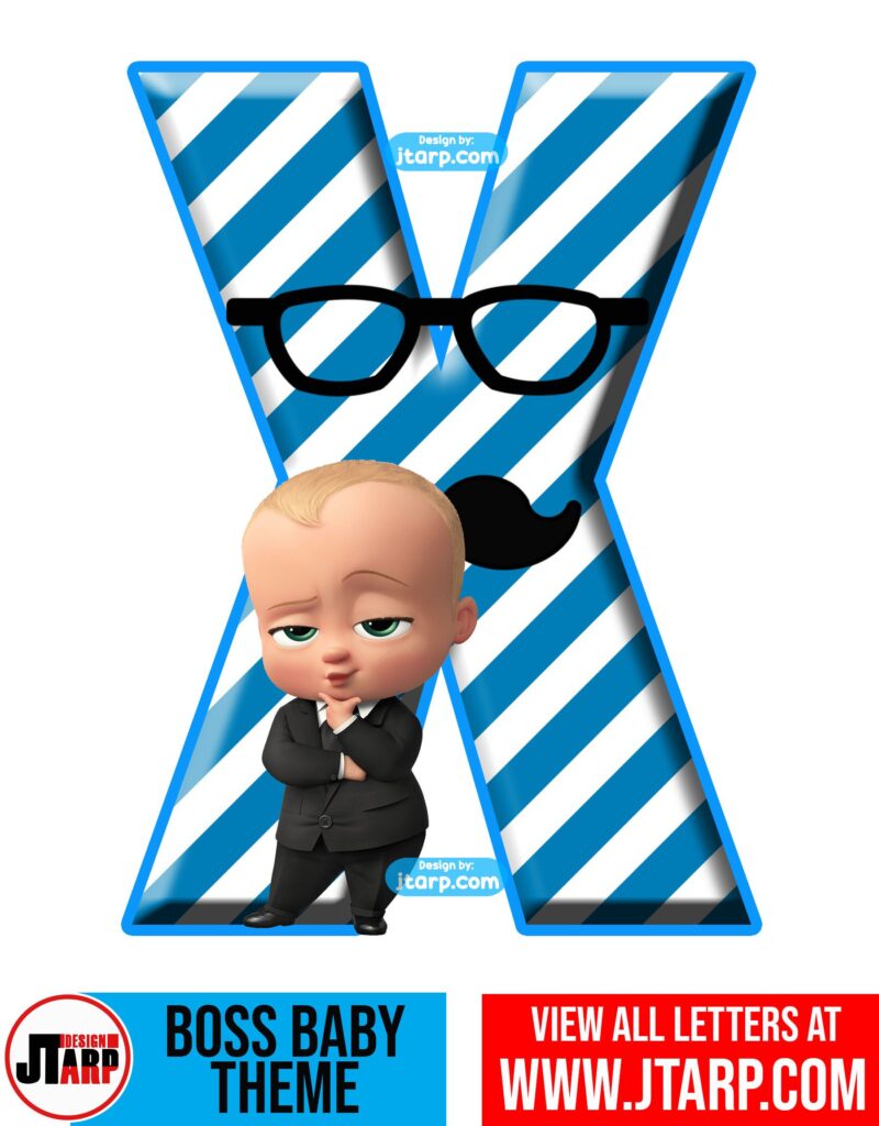 boss baby letter x free printable