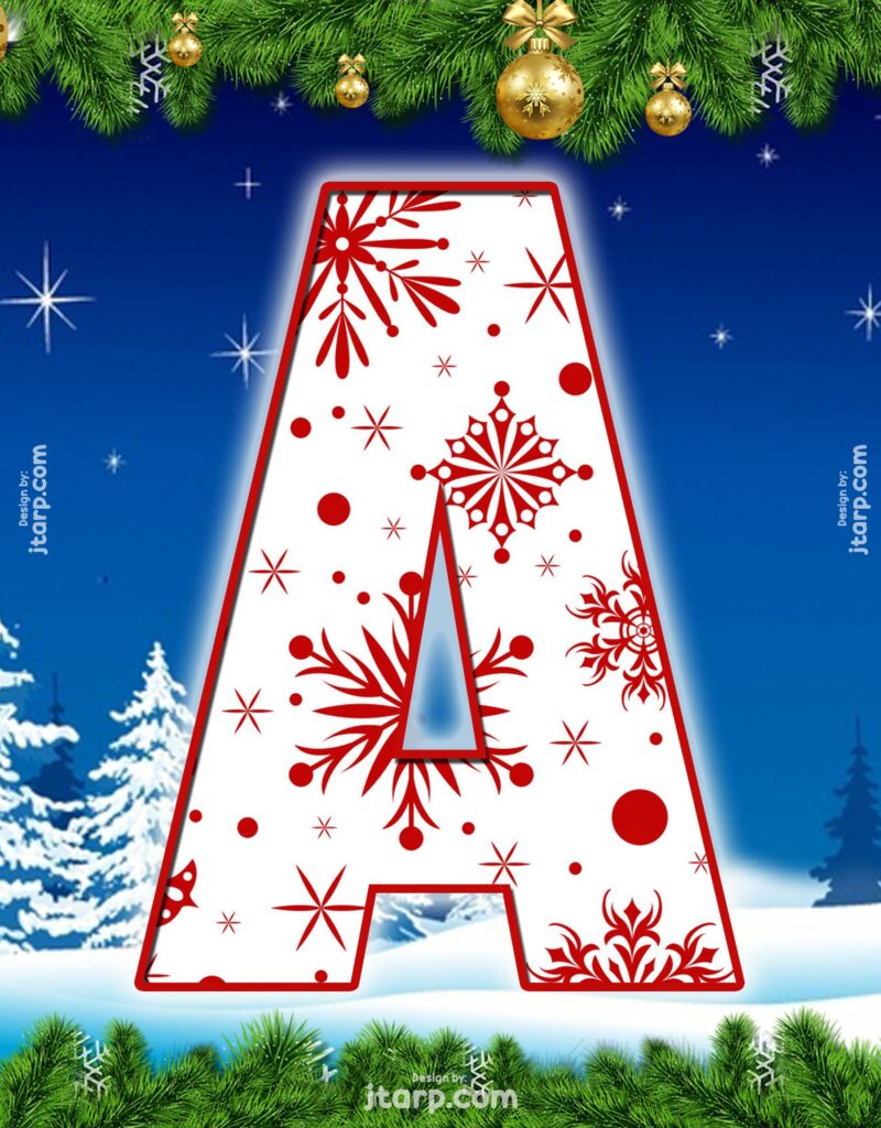 Merry Christmas Banner Free Printable Letter A