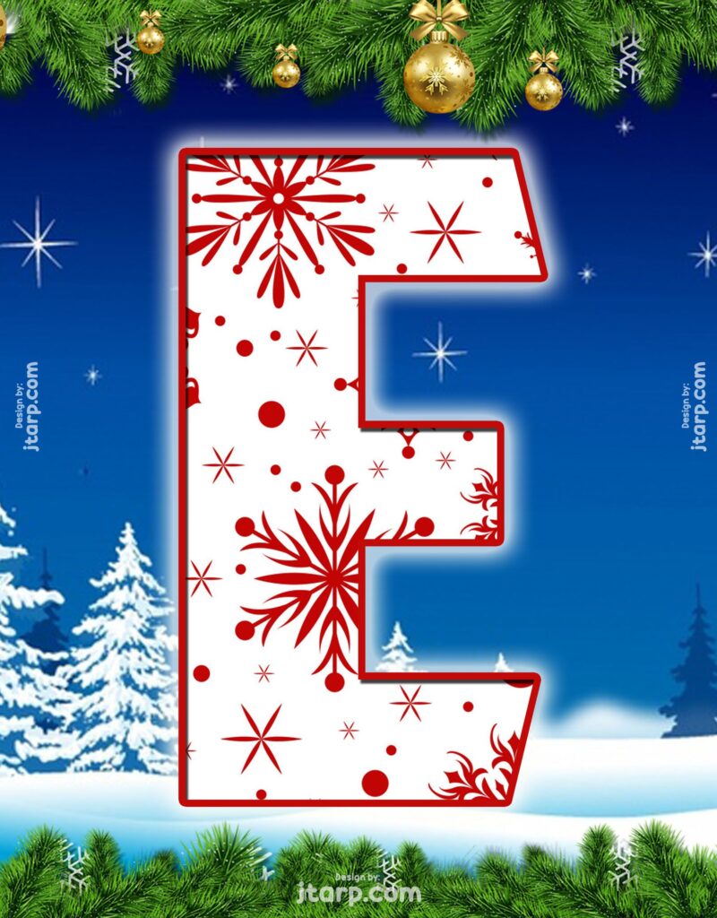 Merry Christmas Letter E