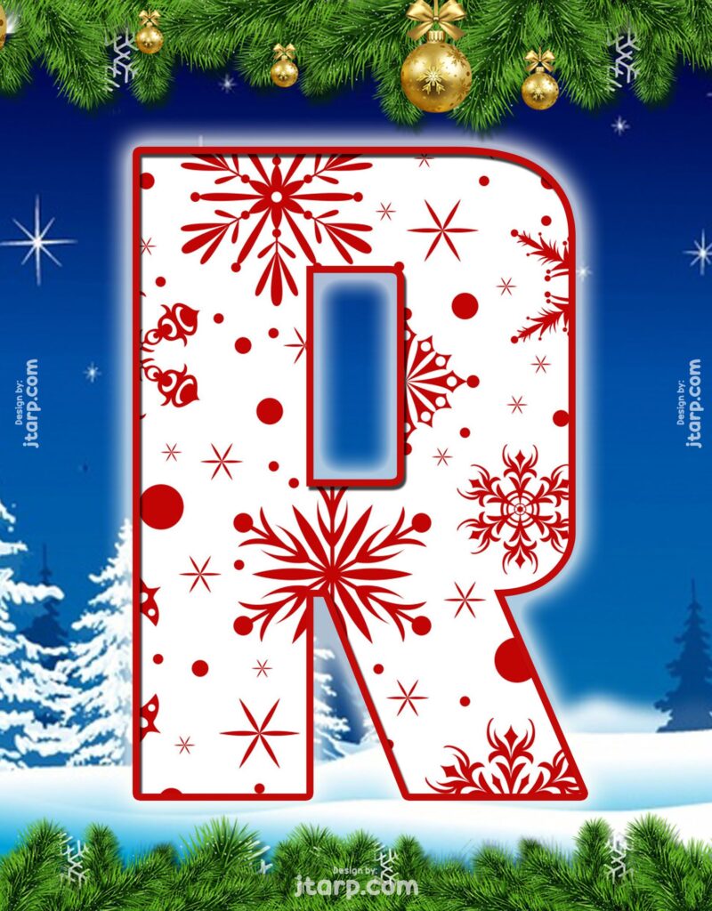 Merry Christmas Banner Free Printable Letter R