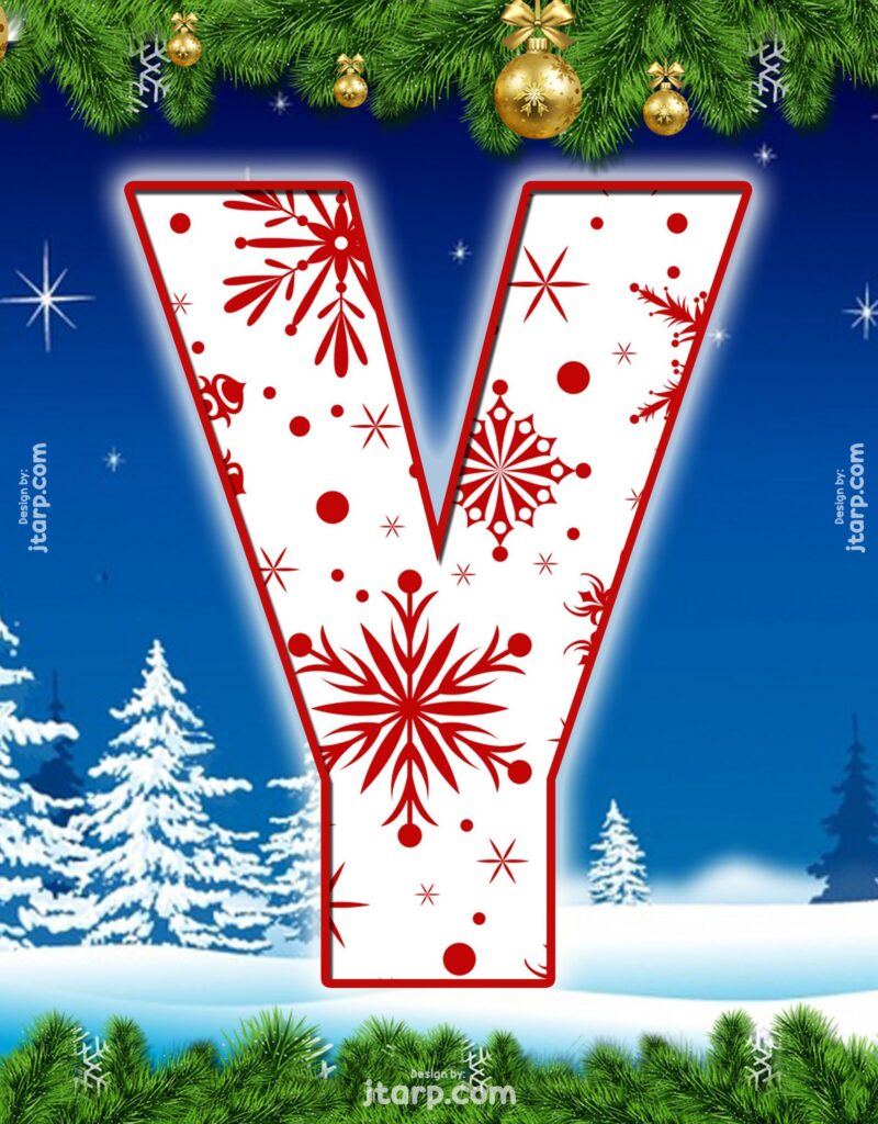 Merry Christmas Letter Y