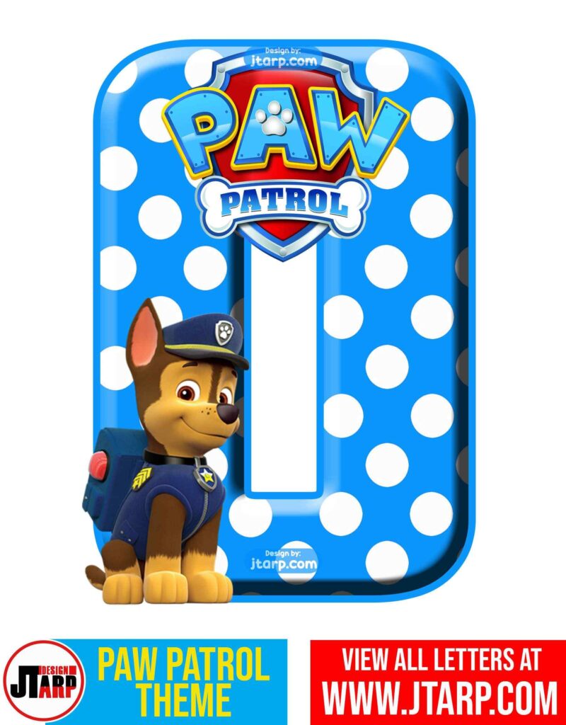 Paw Patrol Printable Number 0