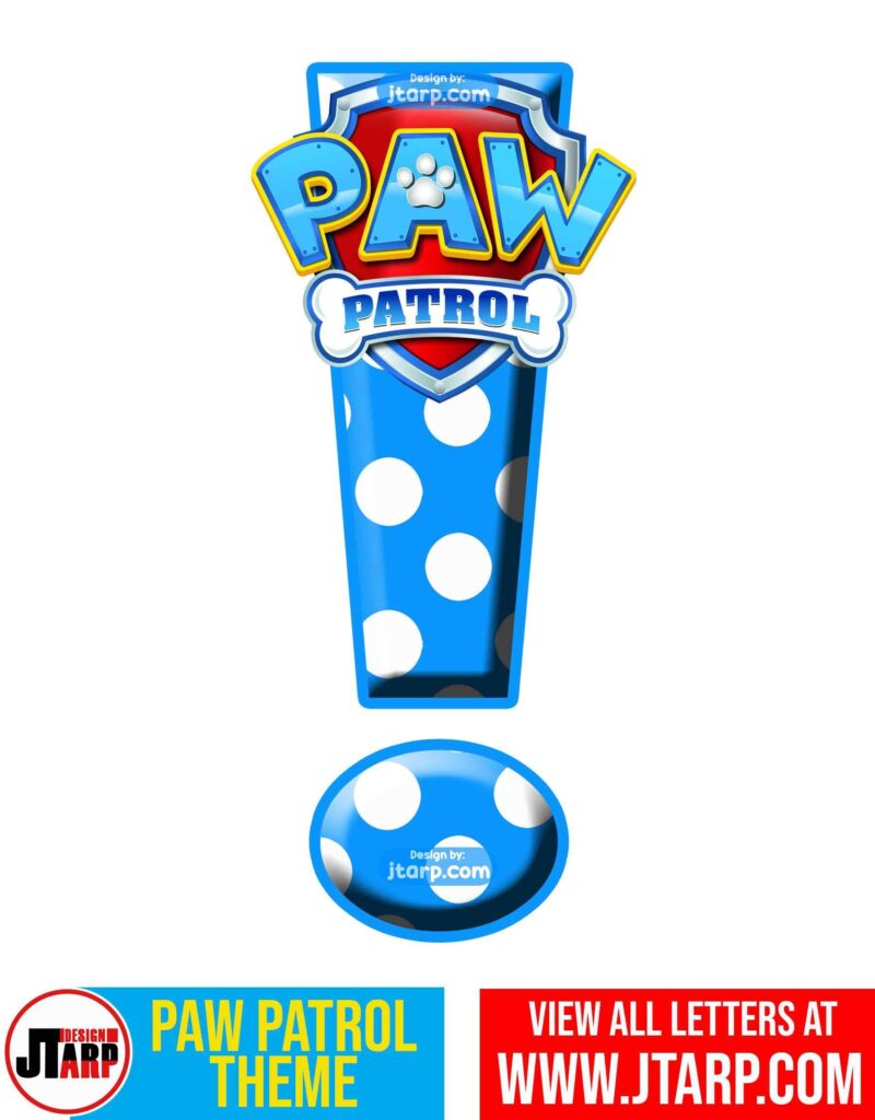 Paw Patrol Printable Exclamation Point !