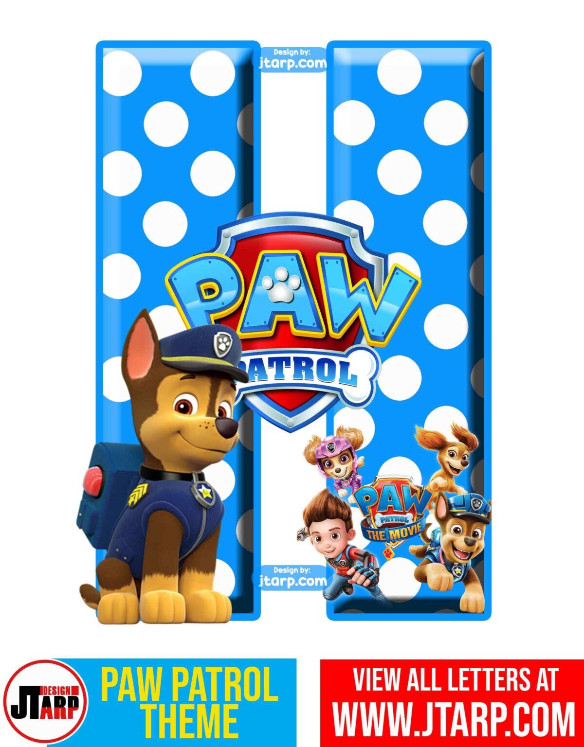 Alphabet Paw Patrol Letter A to Z