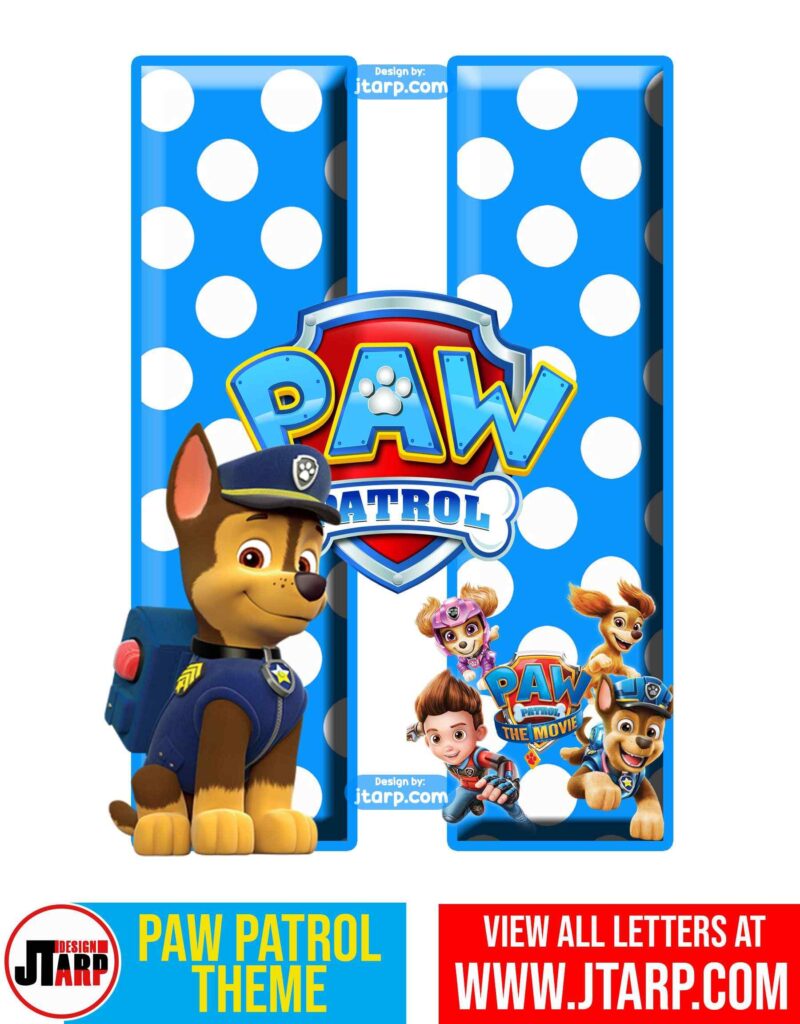 Paw Patrol Printable Letter H