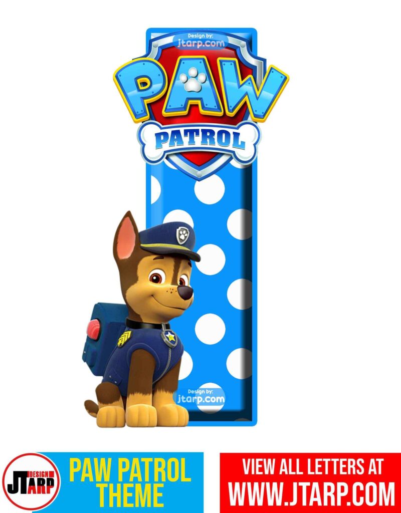 Paw Patrol Printable Letter I