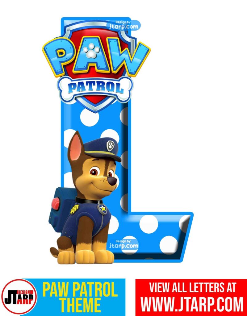 Paw Patrol Printable Letter L