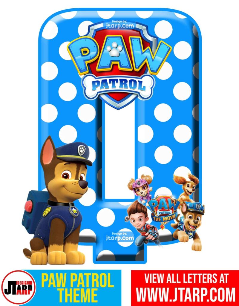Paw Patrol Printable Letter Q