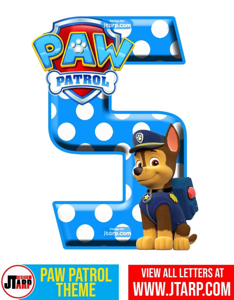 Paw Patrol Printable Letter S
